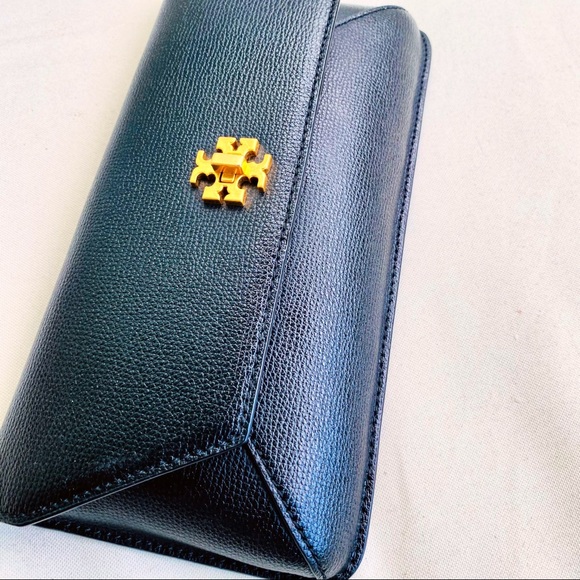 Tory Burch Black Kira Envelope Clutch EUC - Picture 5 of 9